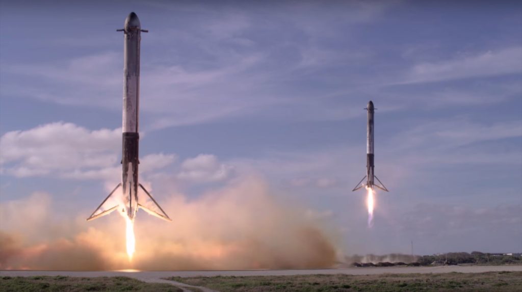 Spacex S Next Falcon Heavy Begins To Arrive At A As Center Core Heads