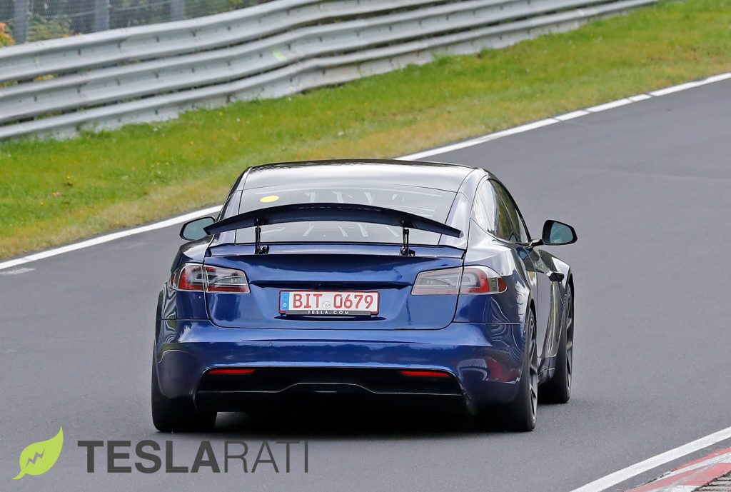 Tesla Model S Plaid Returns To N Rburgring With Active Rear Spoiler And